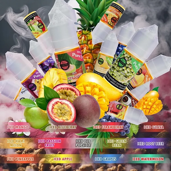 日本Purefruit煙油主图1.webp Pure Fruit 純粹果物煙油 30ml|15款日本天然萃取果香尼古丁鹽|小煙注油首選:圖片 1